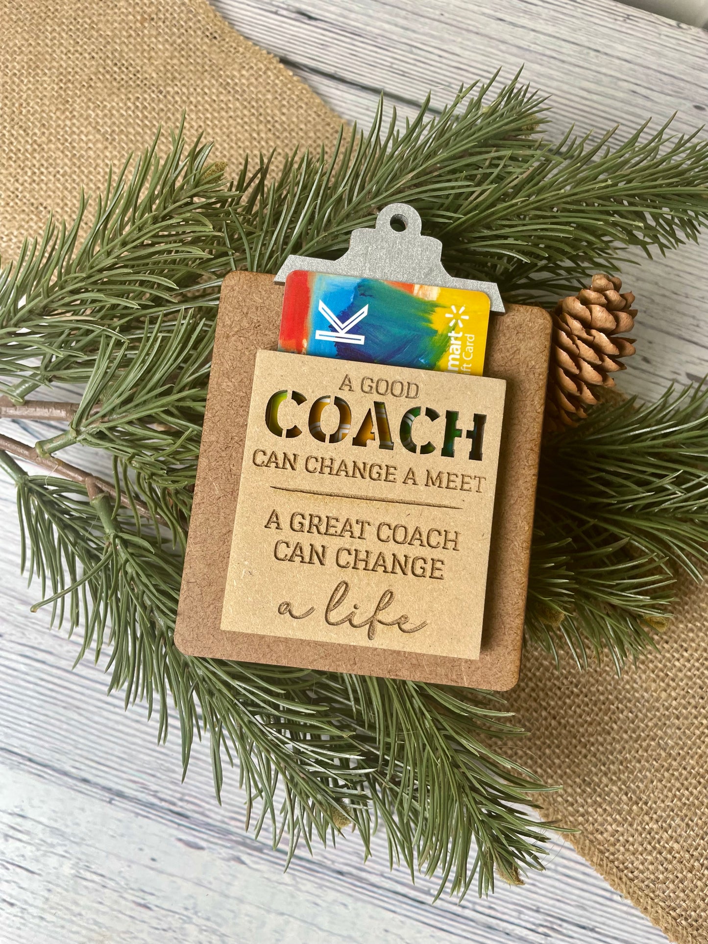 Mini Swim Coach Clipboard Gift Card Holder