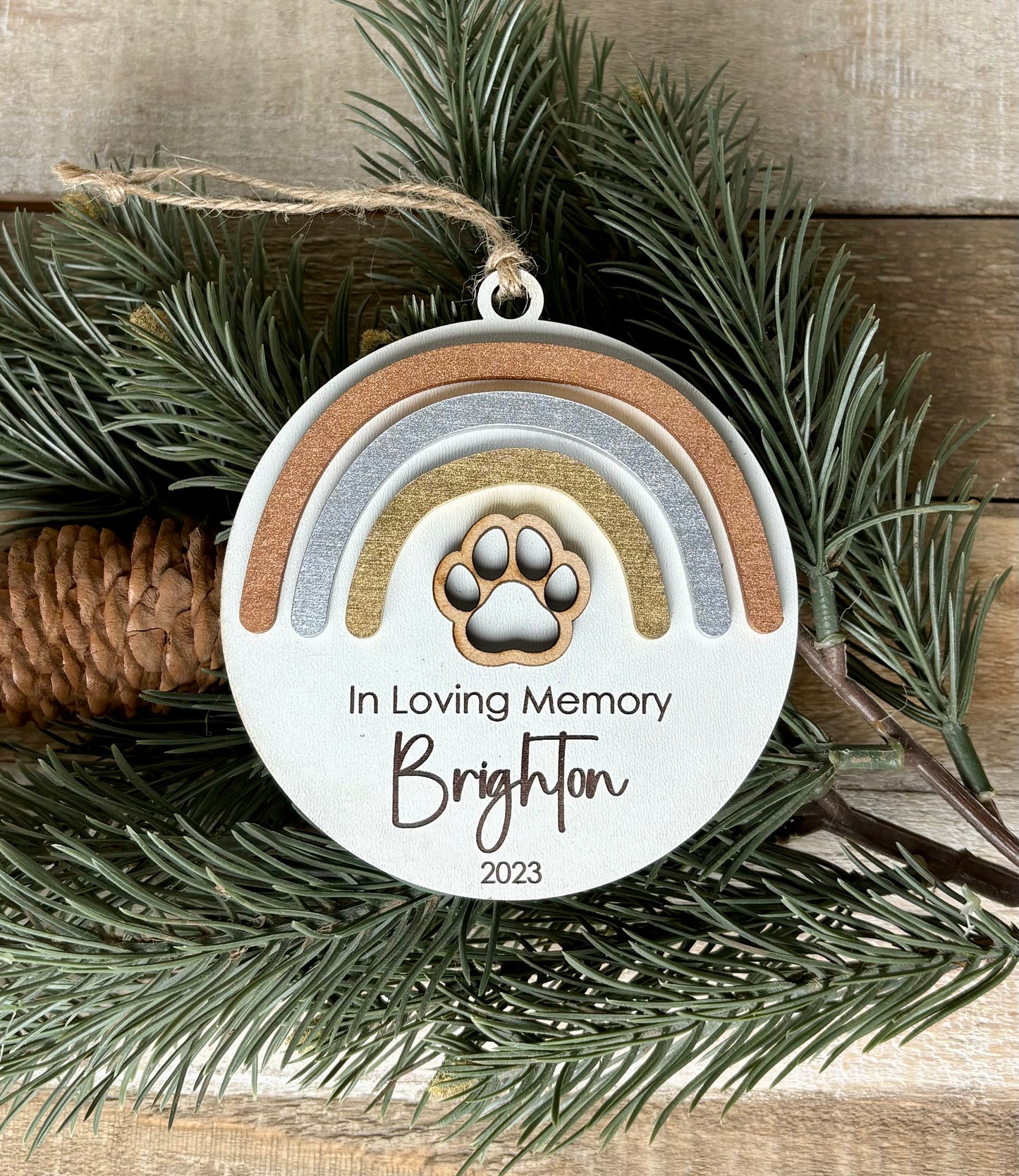 Rainbow Pet Memorial Ornament