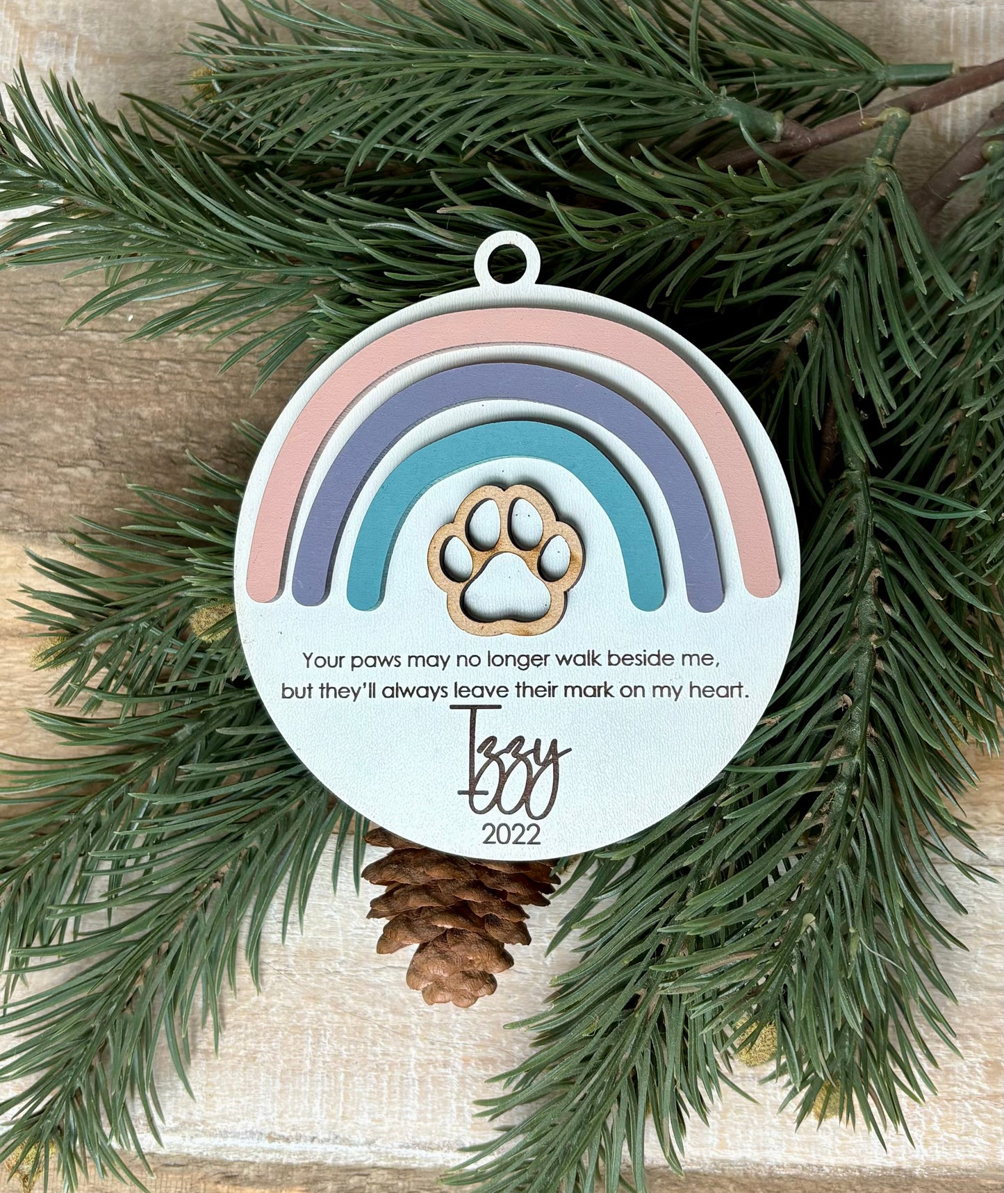 Rainbow Pet Memorial Ornament