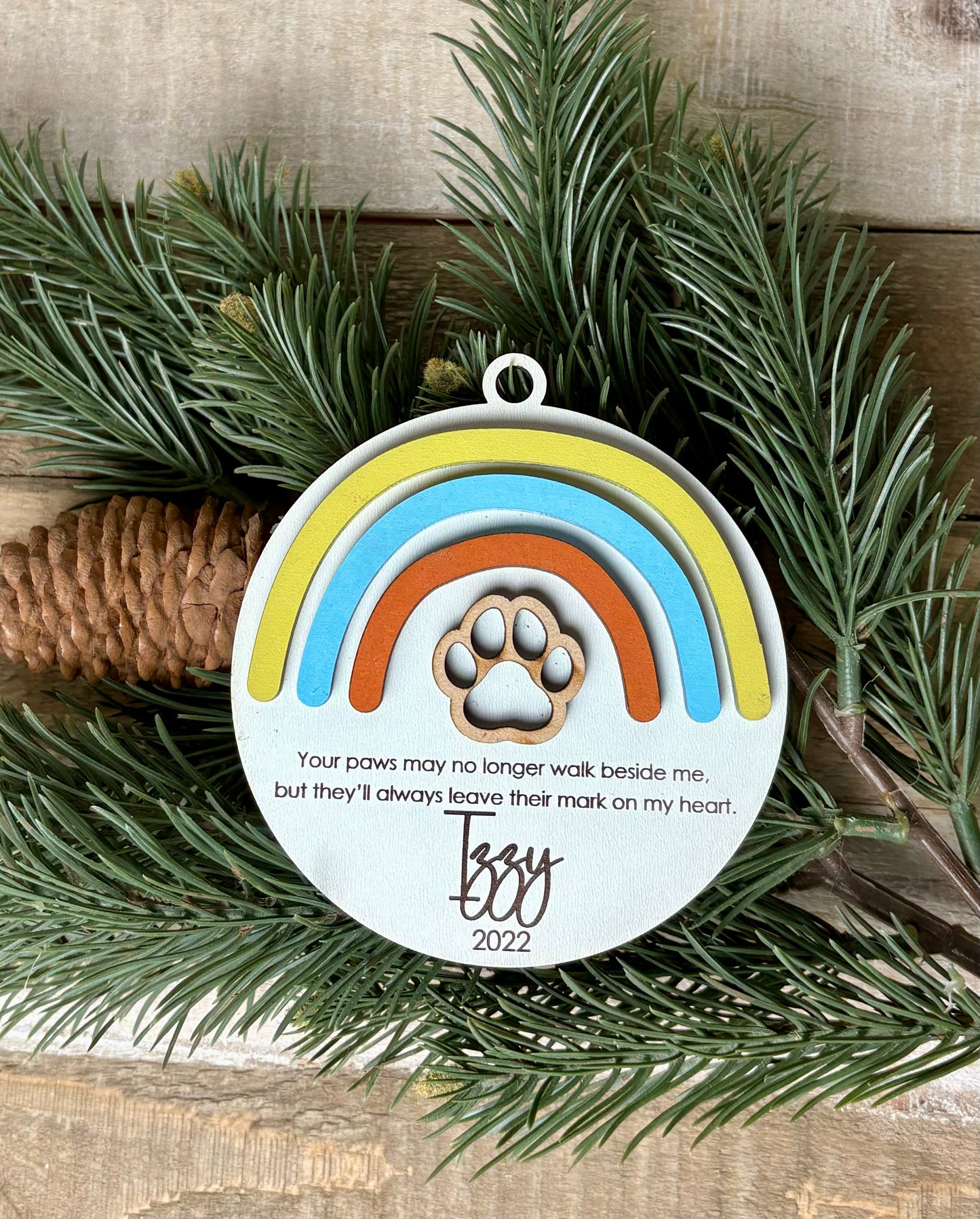 Rainbow Pet Memorial Ornament