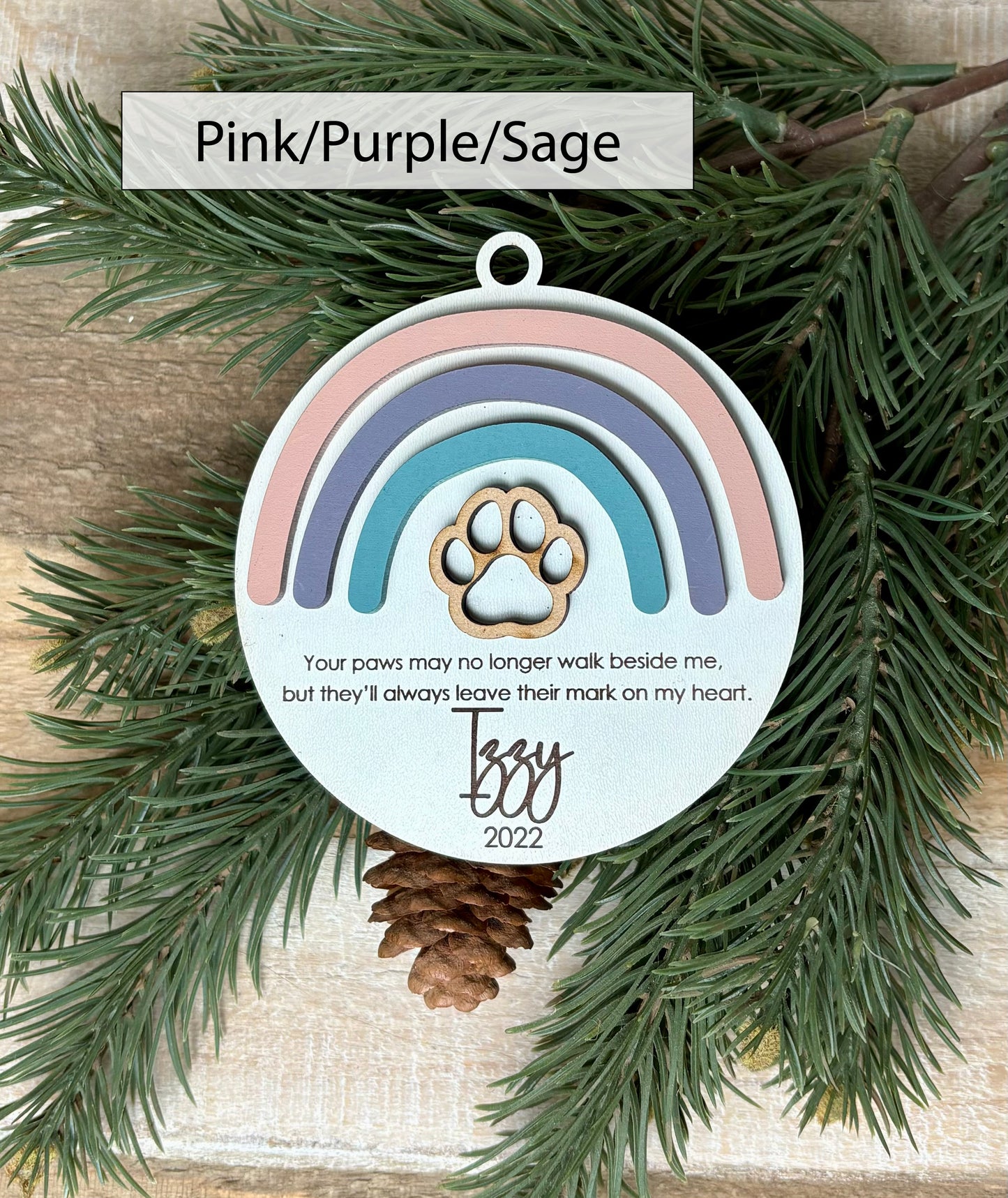 Rainbow Pet Memorial Ornament