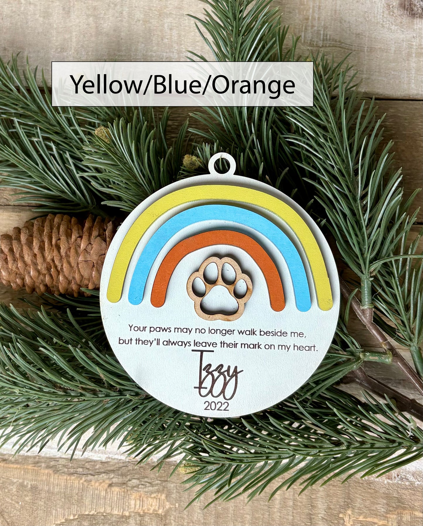 Rainbow Pet Memorial Ornament