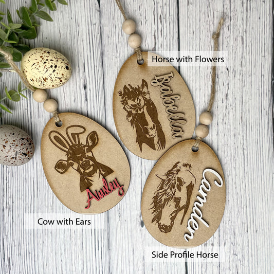 Horse Easter Basket Tags