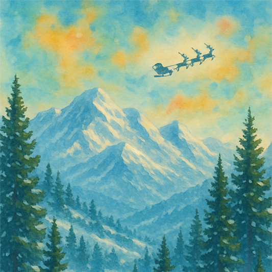 Sleigh in the Mountains Wooden Puzzle