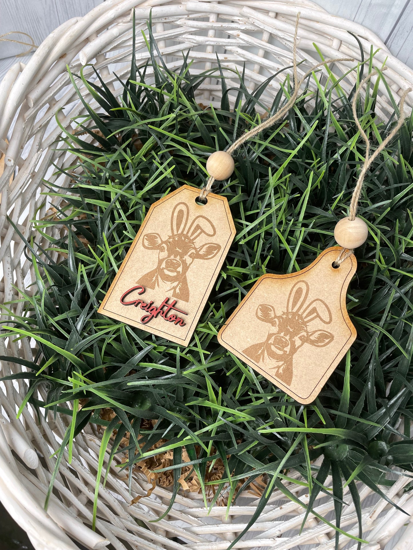 Cow Easter Tag