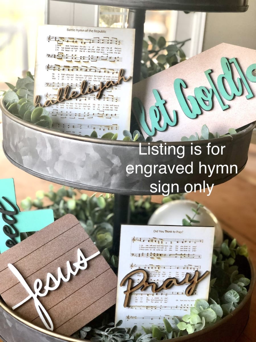 Mini 3D Engraved Hymn Sign