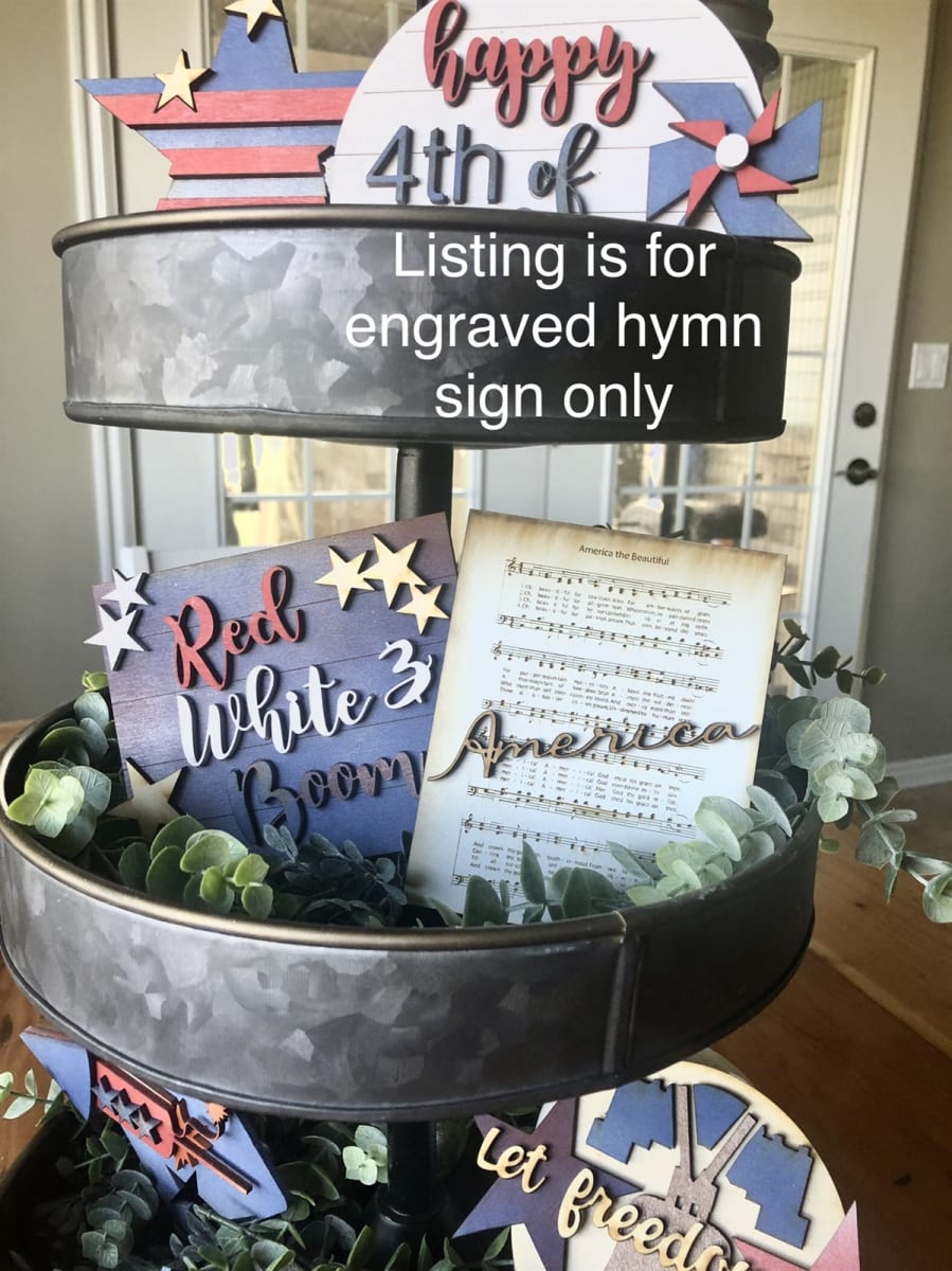 Mini 3D Engraved Hymn Sign